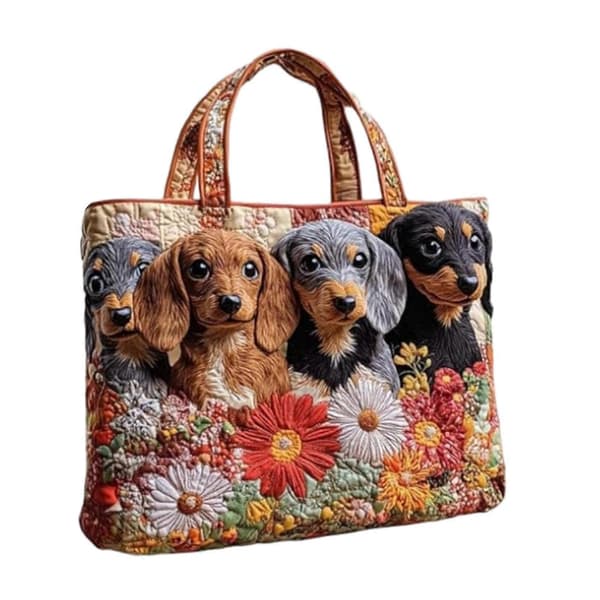 Retrotrykt totebag for kvinner – Vattert og lett – for reiser og hverdagsshopping I