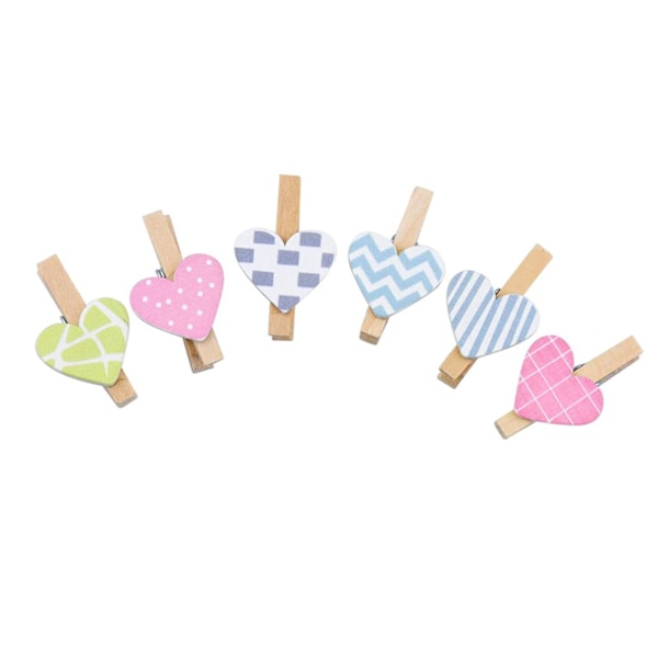 Mini Fargerike Tre Klips - 30 STK/Sett