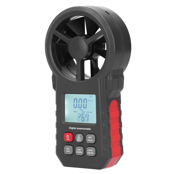 WT87B Bluetooth digital vindmåler med LCD-bakgrunnsbelysning 9V håndholdt vindhastighetstester