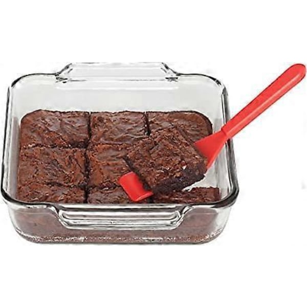 2 stk. Mini Brownie Serveringsspatel for Baking, 20 cm x 3,8 cm, Varmebestandig Fleksibel Nonstick Silikon, Rød