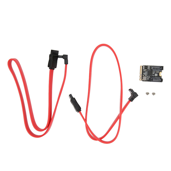 M.2 til 2 porte SATA3.0 6Gbps JMB582 Chip M.2 til 2 porte SATA3.0 udvidelseskort til computer til Windows