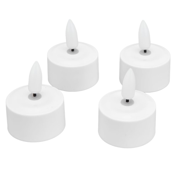 LED Flimrende Flammeløse Lys Gul Tealight med Opladningsbase til Fester Bryllupper Dekoration 100‑240VEU Stik