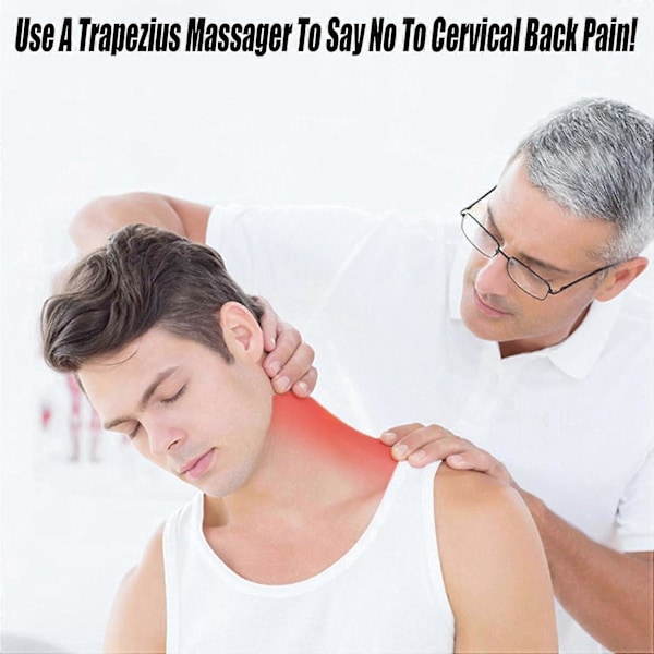 Trapezius Triggerpunktsmassage, Triggerpunktsavslappnare för Nacke och Axlar, Suboccipital Frigöringsverktyg för Trapeziussmärta och Halsryggrad A
