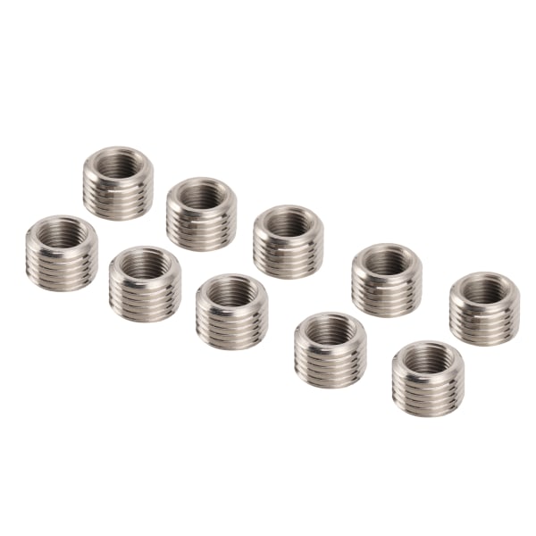10 stk Gjengereparasjonsmutter Konverteringssokkel Rustfritt stålfeste RC1/8 M14 x 1,5 10MM