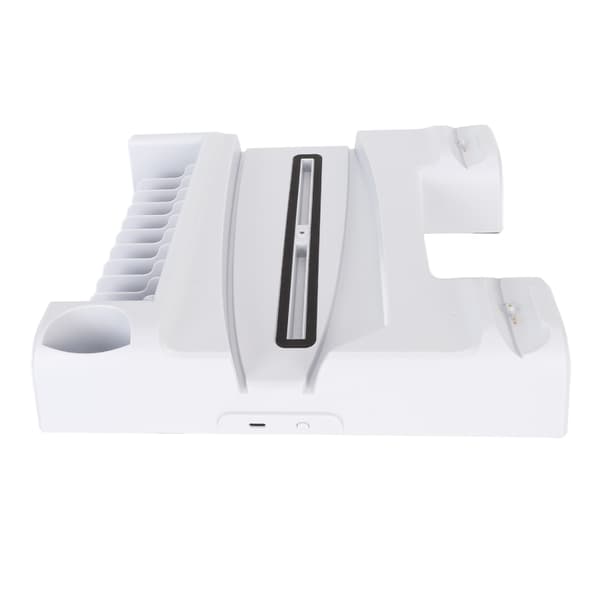 Konsol kølestation 3 blæserhastighed dobbelt controller oplader konsolstativ med 11 spilpladser til PS5 Digital Disc Edition