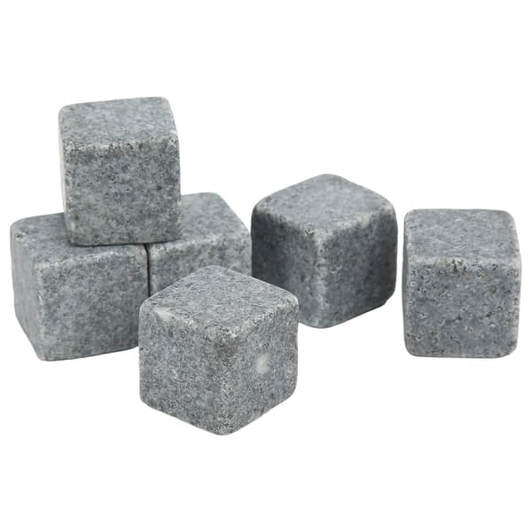 Whisky Sten 2cm Granit Whisky Is Tart Sten Flanelpose Sæt Gave til Whisky Gin Vin Vodka med Flanelpose 6