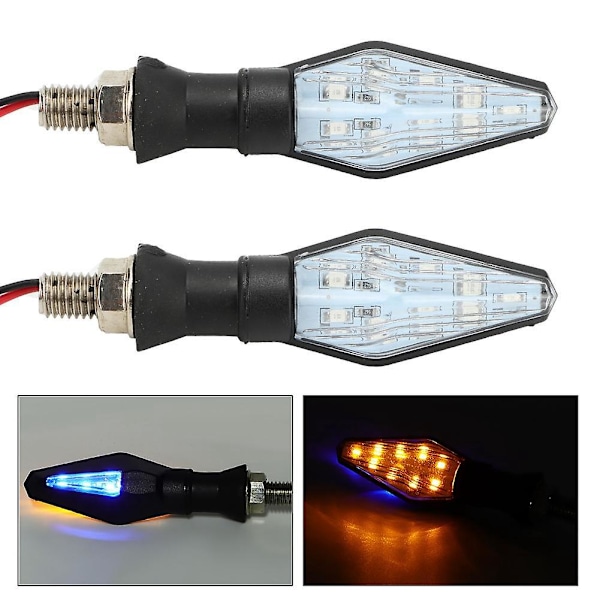 2 STK 12 LED Tokomponent Blinklys for Motorsykler Scootere ATV Tilbehør (MK-024)