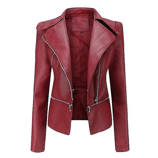 Casual Zipper Leather Jacket with Detachable Hem - 5 Colors Available