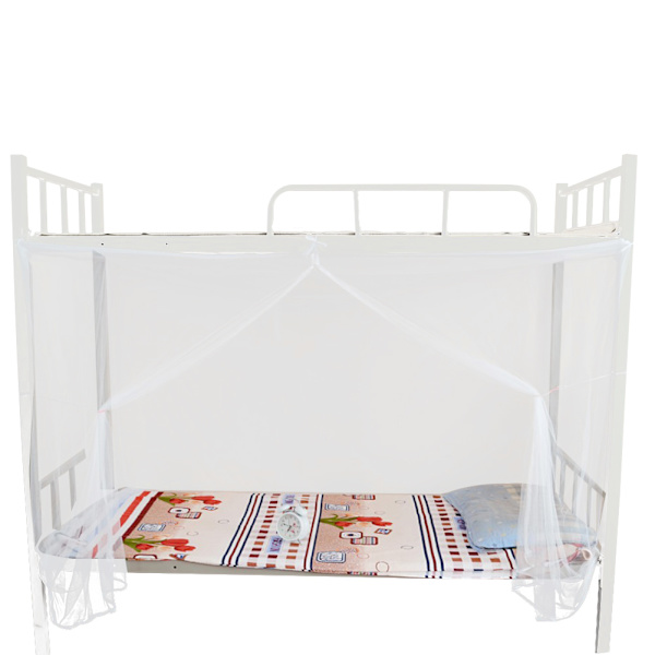4 hjørne stolper seng baldakin myggenet tvilling fuld queen size net hvid (150x195x170 cm)