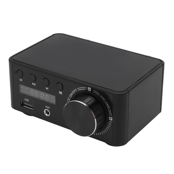 Mini Amplifier 50W Bluetooth 5.0 DC9V‑24V Class D Home HiFi Stereo Amplifier for Computer Mobile Phone 0.4