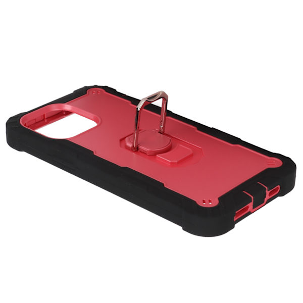 Reptåliga pansarskydd med stativ för iPhone 13 Pro Max mobiltelefoner Pansarskyddsfodral (svart rosa)