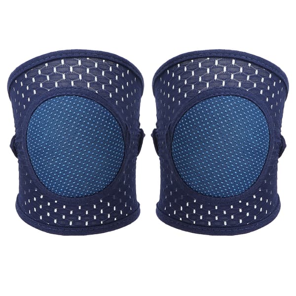Baby Crawling Pads Myk Bomull Elastisk Unisex Forhindrer Sklisikker Spedbarn Knebelskyttelse Marineblå