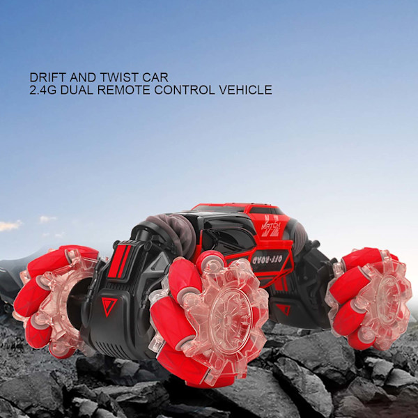 Elektrisk fjärrkontroll 4-hjul stuntbil leksak gest sensor 1:16 UD2196ARöd