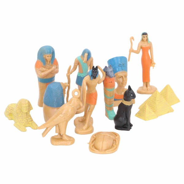 12 st antika egyptiska sfinxfigurer utsökt snidning egyptisk drottningmodell leksak för visning