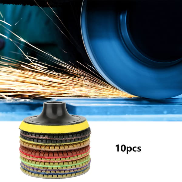 10 stk. Rund Diamantslibekop Hjulsliber Skivesæt Diameter 100 mm