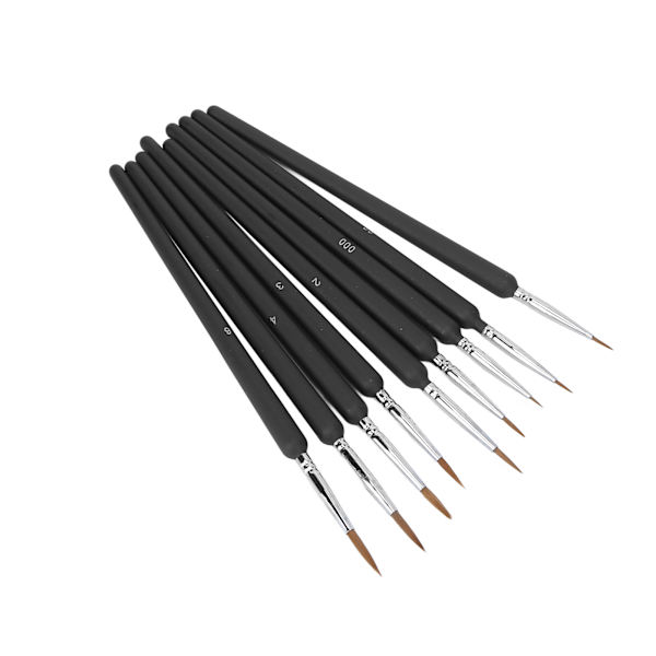 9kpl Nail Art Brush Set Liner Raivaussiveltimet Tiedot Maalaussivellin kynsihoitolaan Koti Tee-se-itse
