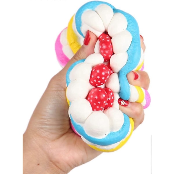 4,7 tommer Langsomt Stigende Kawaii Farvet Jordbærkage Duft 1 Stykke