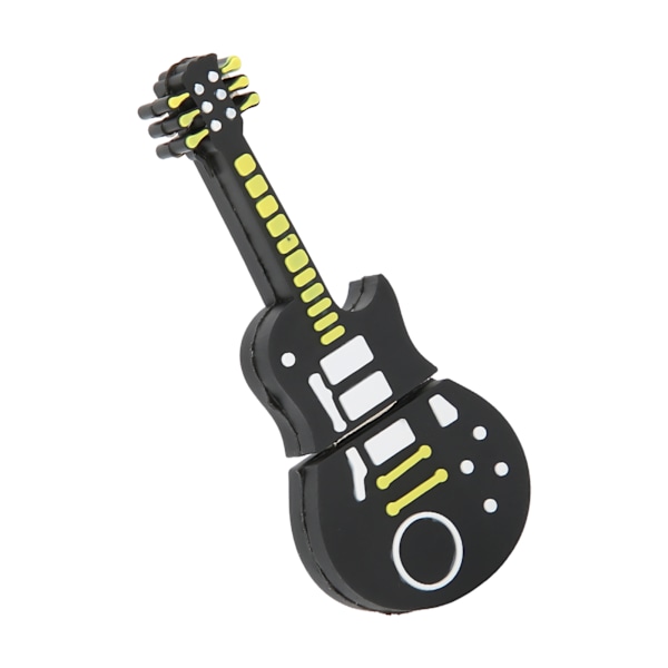 Flash Disk Bærbar Tegneserie Guitarformet USB Thumb Memory Stick til Information Storage Data Transmission Gave (128GB)