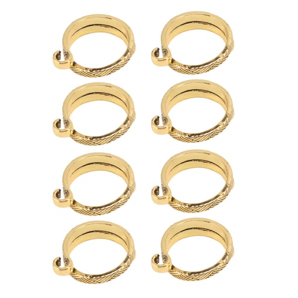 8 STK Strikkehæklet løkkering Åbent design Legering Justerbar Garn Guld Guide Fingerholder til DIY