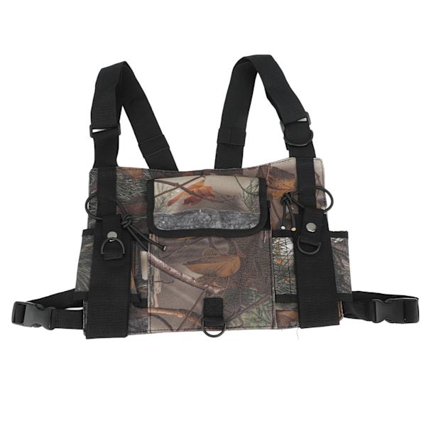 Radio Brystsele Bryst Front Pack Håndfri Radio Front Pack Pung Hiphop Bag For Walkie Talkie Camouflage
