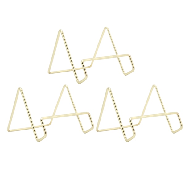 3 stk. trådstativ i guld - simpelt, stilfuldt geometrisk design - rustfrit trådstativ til tallerkener
