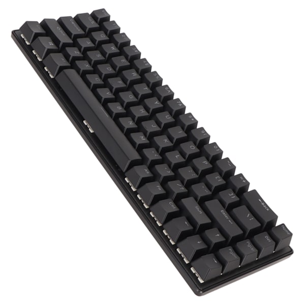Speltangentbord USB 68 tangenter Blå brytare N Key Rollover 10 RGB-bakgrundsbelysningslägen Trådbundet tangentbord för stationär bärbar dator Svart