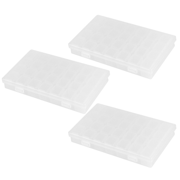 3Set 28Slots Diamanter Målning Boxar Organizer Diamanter Broderi Tillbehör för DIY Konst Hantverk Sömnad