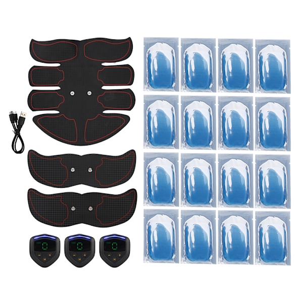 EMS Abdominal Muscle Trainer Bærbar Digital Oplader Trænings Fitness Patch