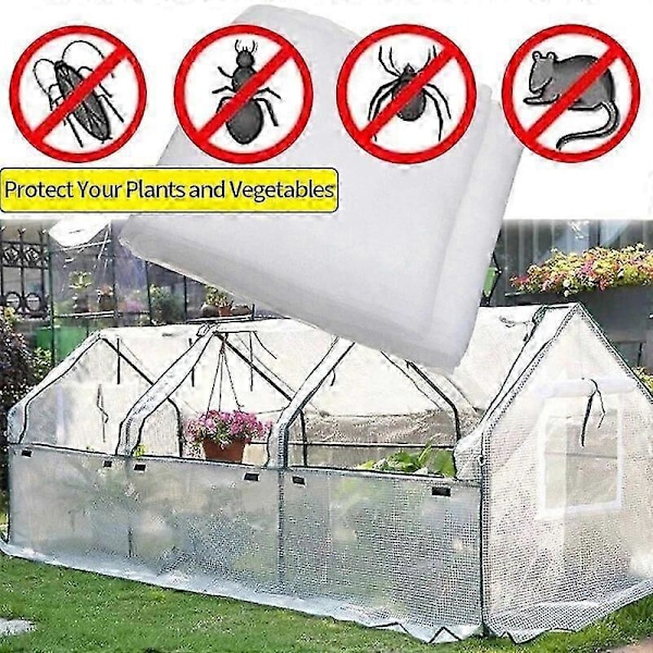 Kasvien vihannesten hyönteissuojan verkko puutarhan hedelmien hoitoon Suojaverkko hedelmille Kasvihuoneen tuholaistorjunta Lintujen vastainen verkko 60Mesh2.5x10m