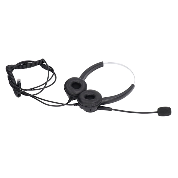 Call Center Headset Justerbar Kablet Støjreducerende Kundeservice Headset til RJ9 Headset Interface