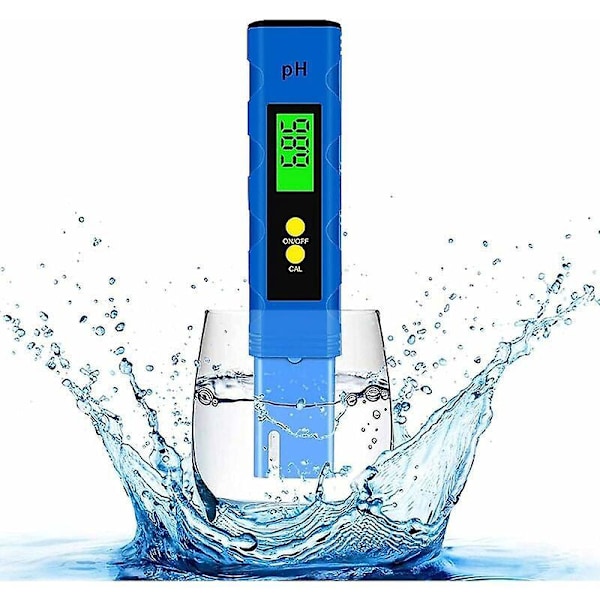 Digital PH-mätare, Digital LCD Vattenkvalitetstestare, 0.01 Ph Noggrannhet, Mätområde för 0-14 Ph, för Dricksvatten, Akvarier, Hydroponik, Simning