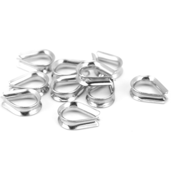 3MM rustfrit stål Marine Wire Reb Klemmer Kabel Beskyttende Ring Fingerbøl Klemmer