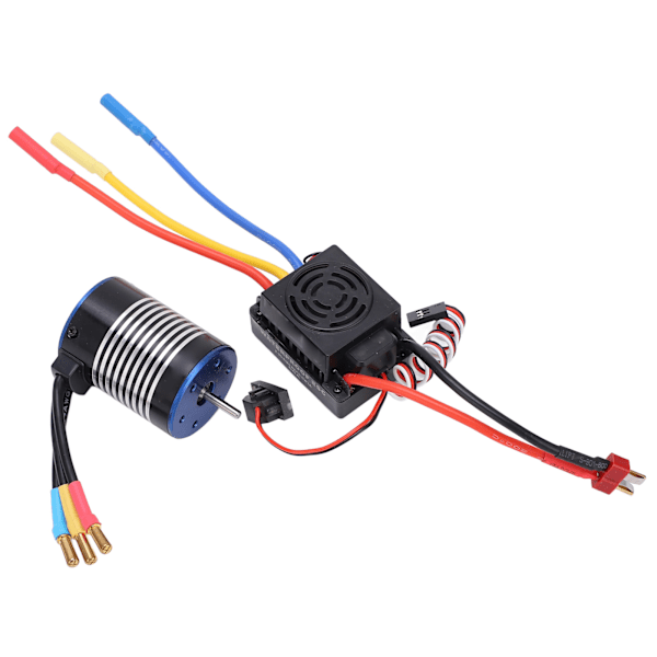 RC 3650 3900KV 4-napainen harjaton sensori moottorisetti vedenpitävällä 60A ESC:llä 1/10 RC-autoon