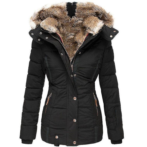 Black Down Winter Coat for Women - Warm and Stylish Long Sleeve Jacket