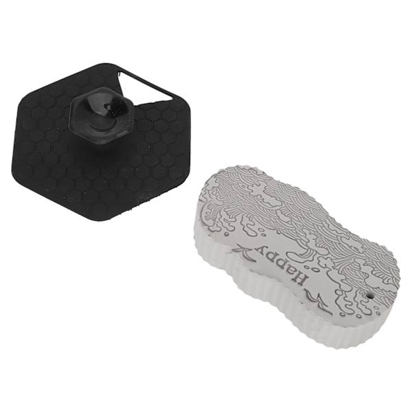 2 st multifunktionell kroppsskrubb Polygon 3D Rapid Rebound duschborste svart grå
