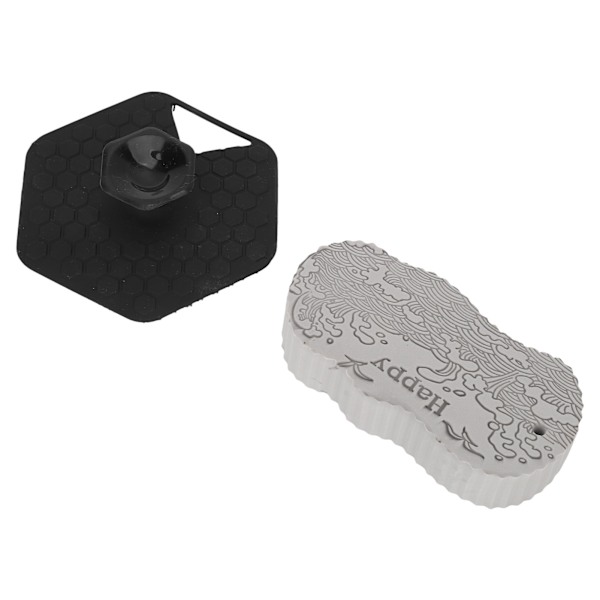 2 stk multifunksjonell kroppsskrubb polygon 3D rask rebound dusjbørste svart grå