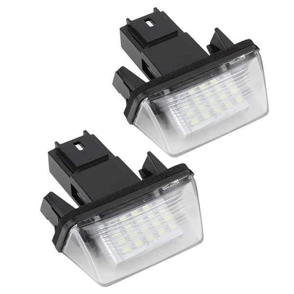 2st 18 LED Vänster&amp;Höger Bilregistreringsskylt Lampa för Citroen C3 2002‑2009