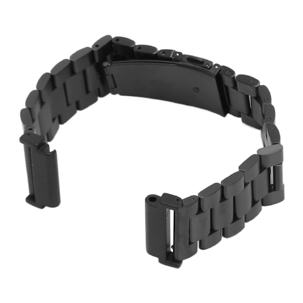 Metallurband för Garmin Forerunner 965/955 i Rostfritt Stål, Justerbart Ersättningsarmband för Armbandsur, 22 mm, Svart