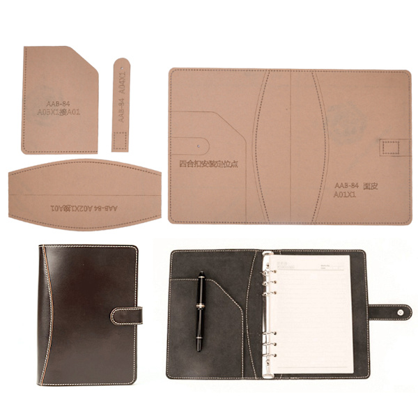 Läder mall Set Transparent akryl DIY handgjorda anteckningsbok cover Craft Tool