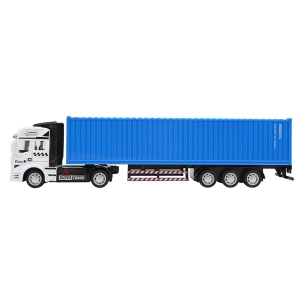 1: 48 Legeret Container Lastbil Model Legetøj Høj Simulation Børn Billegetøj KøretøjBlå Container Lastbil Model