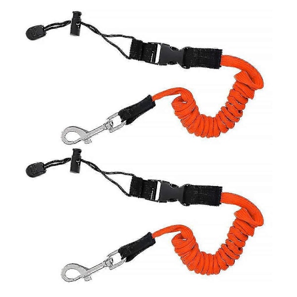 Kano sikkerhed elastisk reb, bælte træktov, elastisk pagaj reb 2 stk.) ff hu zd orange
