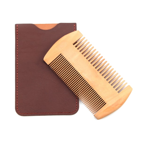 Pearwood Bart Shaper og Styling Comb - Tre skjeggmal