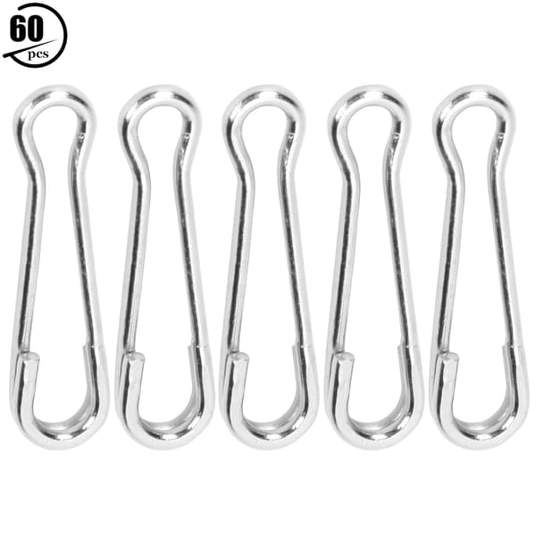20 stk/pose Hawaii Clips Rustfrit Stål Pin Kraftig Hurtig Link Clip Fiskegrej Interlock Tilbehør 6#