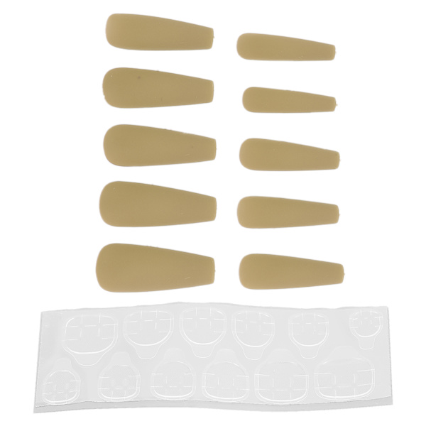 10 stk tryk på negle Kiste falske negle tips Ekstra lang kiste blank falske kunstige negle Manicure dekoration til kvinderN5355-02