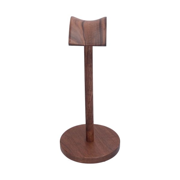 Hovedtelefonstativ Valnød Unik Form Bærbar Stabil Headset Holder Hanger Display Rack