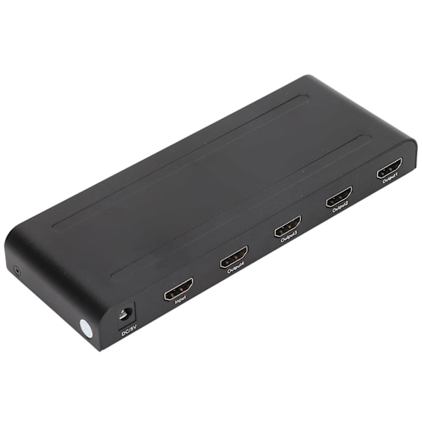 1x4 HD Multimedia Interface Splitter 4K 60hz 4 Port HD Multimedia Interface Distribution Amplifier 100‑240VUS Plug
