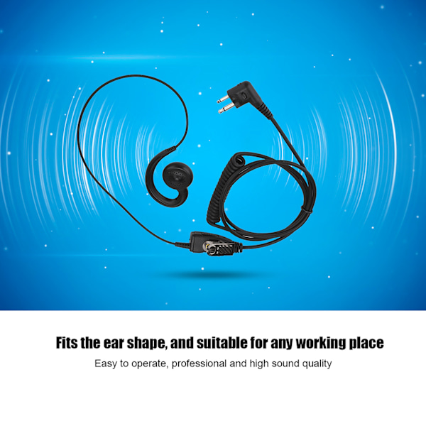 AEH3000-M1A Walkie Talkie To-vejs Radio Sort Headset Mikrofon til Motorola