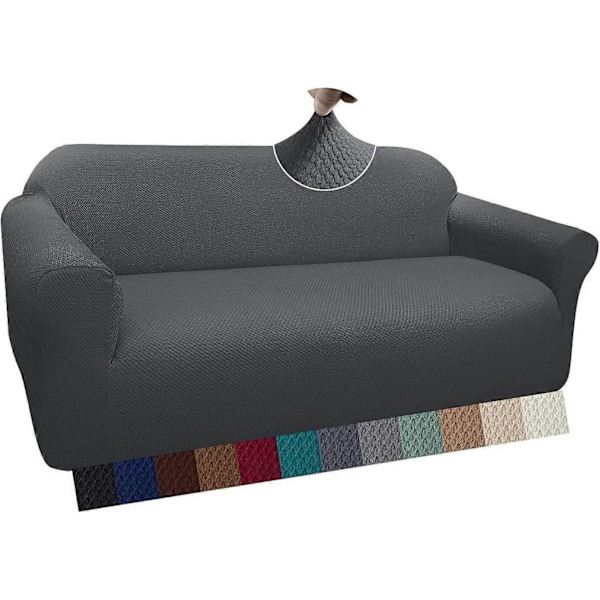 Tjocka Sofföverdrag 3-sits Stilfullt Mönster Stretch Sofföverdrag Halkfritt Soffskydd med Elastisk Botten för Vardagsrum Hund Husdjur Möbel Skydd