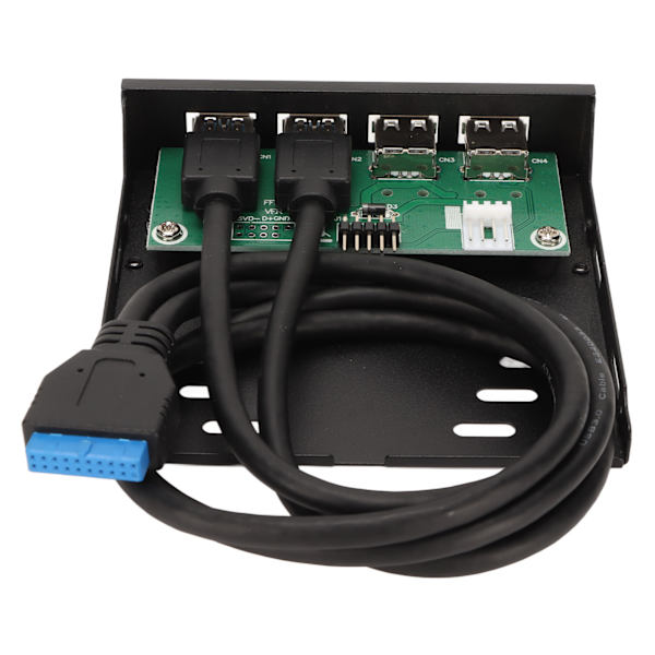 3,5 tums frontpanel USB3.0 Hub Höghastighets 4-portars intern kombofästeadapter för PC Desktop 3,5 tums diskettfack