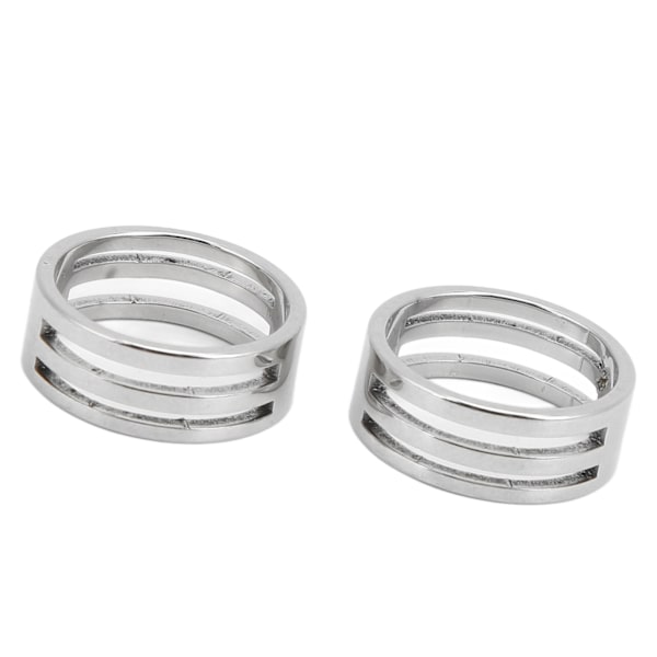 2 st handgjorda ringar, innerdiameter 18 mm, ytterdiameter 21 mm, öppningsbar ring i rostfritt stål, handgjord ring, gör-det-själv-smycken